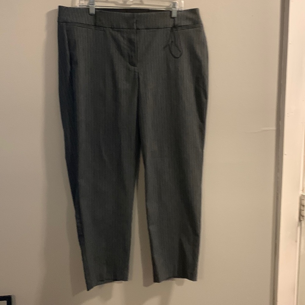 Lane Bryant gray striped ankle pants. Size 18. New
